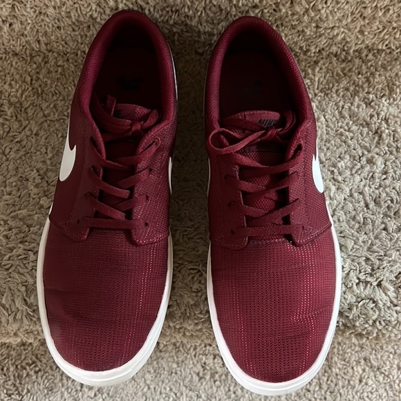 Nike SB Portmore II Ultralight Red/White Sneakers Skate Shoes size 9.5 - Picture 2 of 5